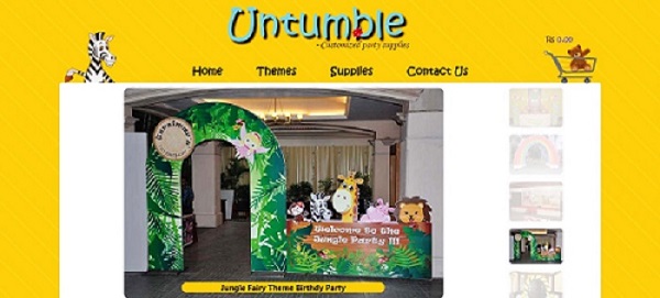 customised theme party supplies untumble