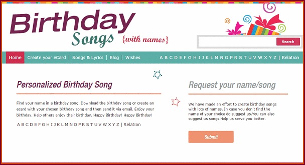 birthday songs with namess