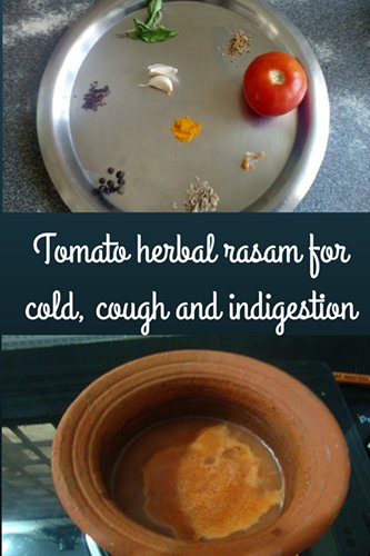 tomato rasam for babies during cold