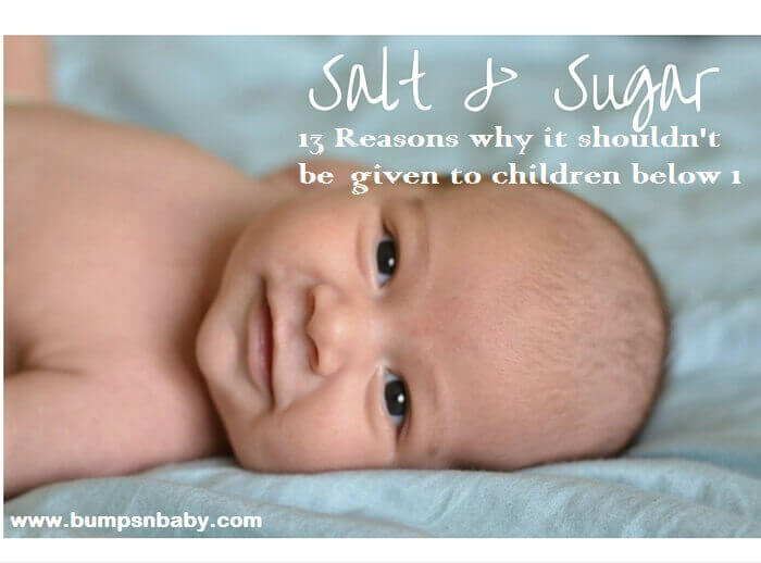 why no salt and sugar for babies until one year