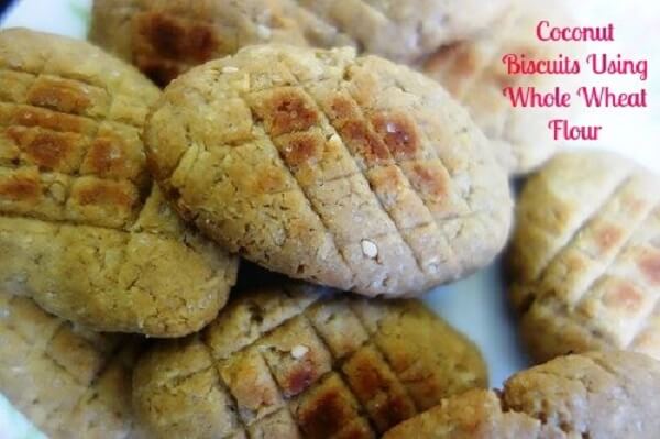 coconut biscuits using whole wheat flour