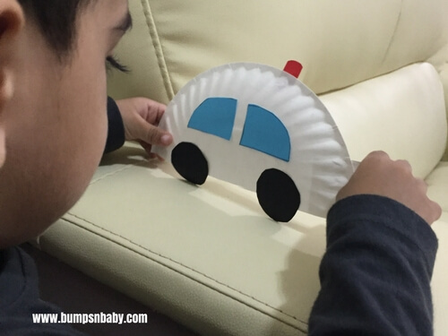 paper plate craft car