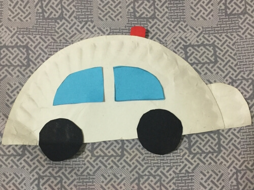 paper plate craft car