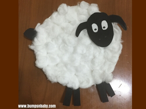 paper plate craft sheep activity