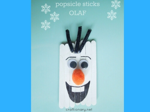Christmas crafts for kids DIY craft stick olaf