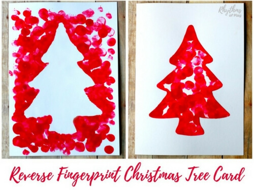 Christmas crafts for kids greeting card