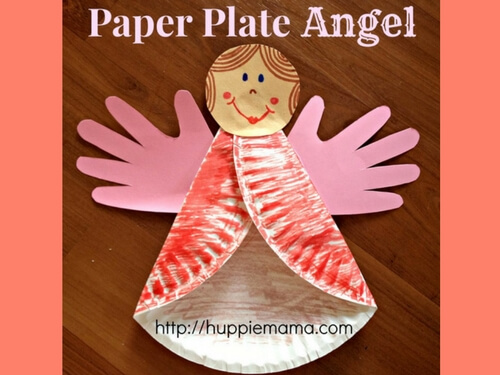 Christmas crafts for kids paper plate angel