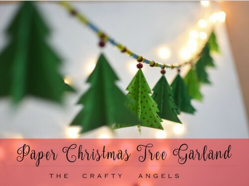 Christmas crafts for kids paper tree garland