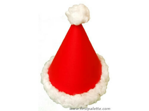 Christmas crafts for kids santa hat