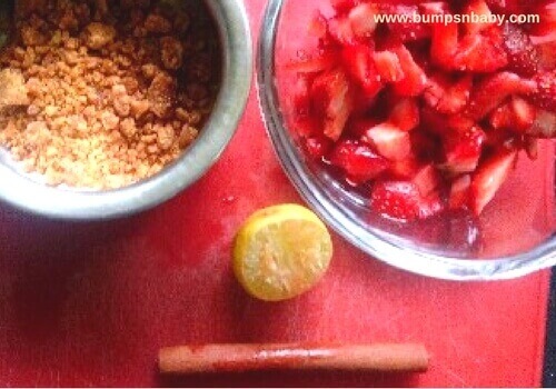 ingredients for strawberry jam