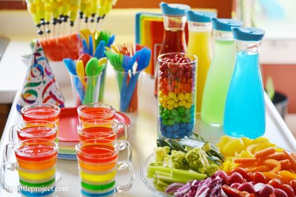 rainbow themed birthday party themes for girls