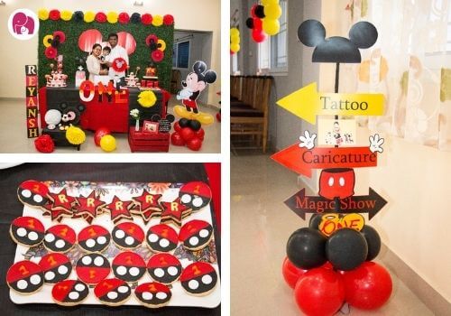 Mickey mouse First Birthday Themes for Boys