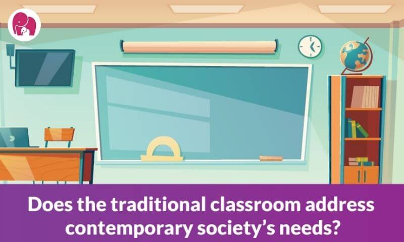 does the traditional classroom address contemporary society's needs?